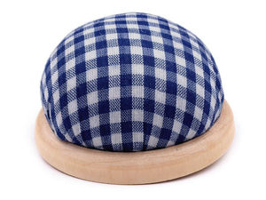 Premium Mosaic Pattern Pincushion with Wooden Base - Stable Sewing & Tailoring Organizer