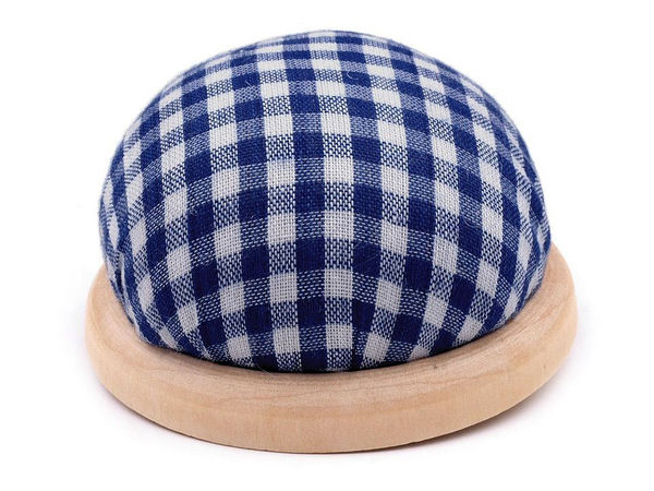 Premium Mosaic Pattern Pincushion with Wooden Base - Stable Sewing & Tailoring Organizer