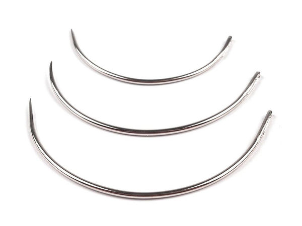 Heavy-Duty Curved Upholstery Needles - Professional Hand Sewing Needles for Leather, Canvas, and Heavy Fabrics