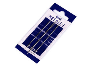 Premium Sharp Hand Sewing Needles - Nickel Finish, 73mm for Ribbon Embroidery and Knits