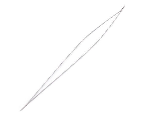 Premium Big Eye Beading Needle – 100mm Nickel Easy-Thread Flat Needle for Rococo Beads