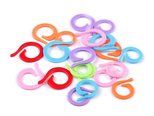 Premium Knitting Stitch Markers Set - 20-Piece Multi-Size Crochet and Knitting Ring Markers for Pattern & Row Tracking