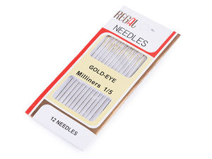 Premium Gold-Eye Hat Needles - Rigid Nickel-Plated Hand Sewing & Patching Needles