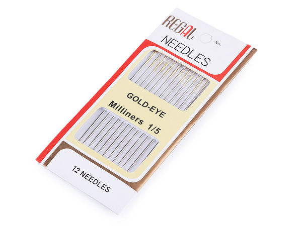 Premium Gold-Eye Hat Needles - Rigid Nickel-Plated Hand Sewing & Patching Needles