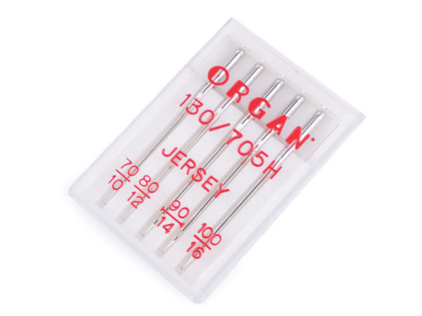 Organ Jersey & Stretch Sewing Machine Needles Set (Sizes 70, 80, 90, 100) - Premium Japanese Steel for Household Sewing Machines