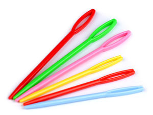 Premium Plastic Sewing & Embroidery Needles - Assorted Sizes & Multi-Color Pack for Knitting, Crochet, and Kids' Crafting