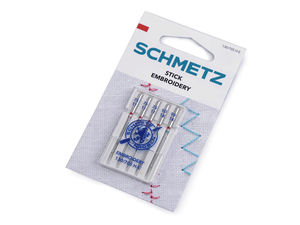 Schmetz Premium Machine Embroidery Needles (Sizes 75 & 90) for Specialty and Metallic Threads