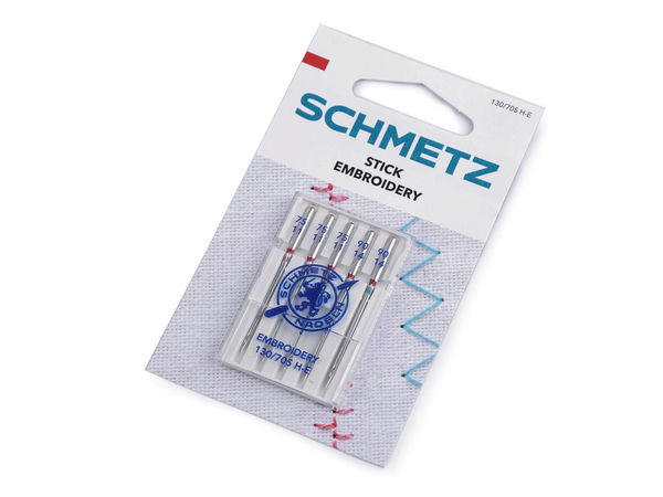 Schmetz Premium Machine Embroidery Needles (Sizes 75 & 90) for Specialty and Metallic Threads