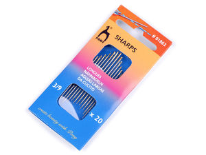 Pony Premium Golden Eye Sharp Hand Sewing Needles (Sizes 3/9) - High-Quality Nickel Finish