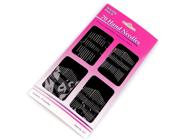 Premium 70-Piece Hand Sewing & Embroidery Needle Set - Assorted Sizes, Universal Nickel Needles for Tailoring, Mending & Crafting