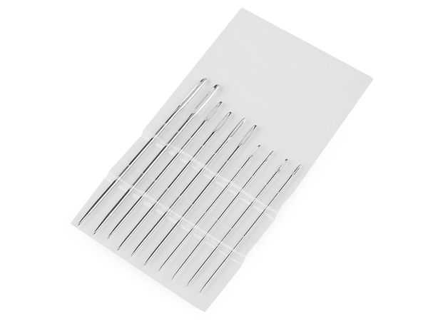 Premium Short Darning Needles for Sewing, Mending, and Patching - Durable Nickel Finish