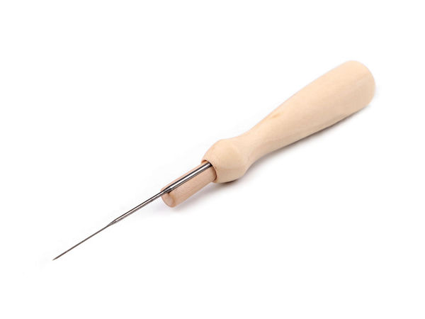 Premium Wooden Handle Felting Needle Tool - Ergonomic Holder with Replaceable Medium Triangular Needle