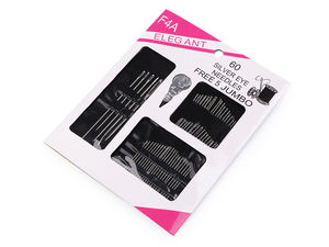 Premium 60-Piece Hand Sewing and Embroidery Needle Set with Threader (Nickel)