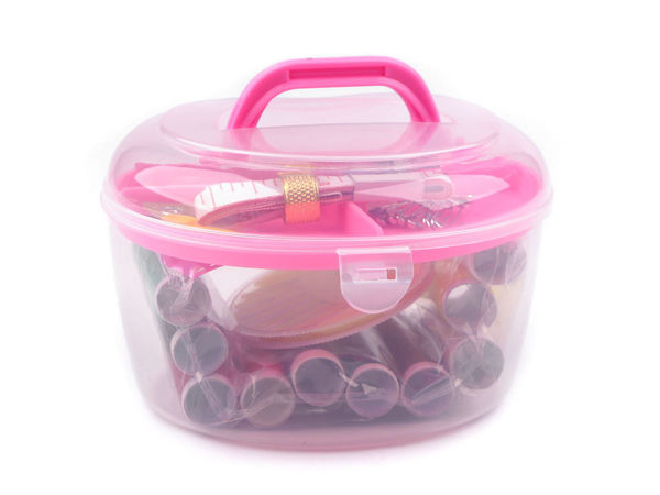 Premium Heart-Shaped Sewing Kit and Accessories Organizer Box - Light Pink
