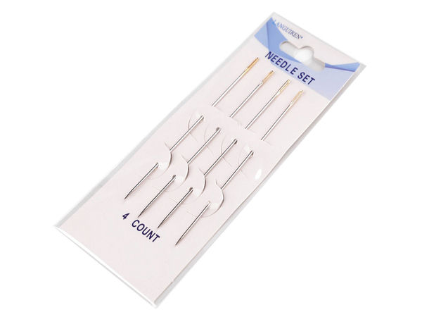 Premium Nickel Hand Sewing and Patching Needles - Long Precision Needles with Easy-Thread Eye