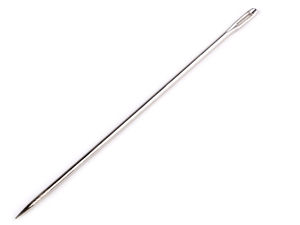 Professional 15 cm Nickel-Plated Upholstery Needle - Heavy-Duty Large Eye Hand Sewing Needle for Leather, Canvas, and Thick Fabrics