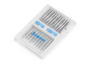 Arka Premium Jeans Sewing Machine Needles - Assorted Sizes 90 & 100, Nickel Finish