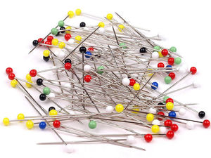 Galant Premium Steel Glass Head Pins - 48mm, Nickel Finish
