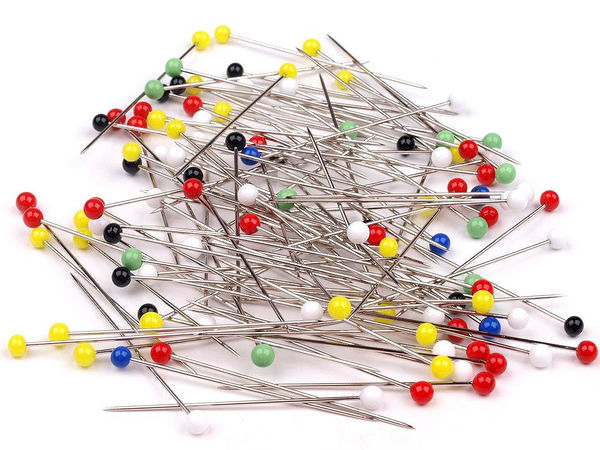 Galant Premium Steel Glass Head Pins - 48mm, Nickel Finish