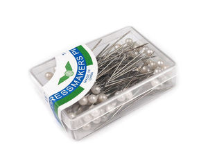 Decorative Pearl-Headed Steel Sewing and Quilting Pins (38mm) - White & Color Mix