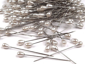 Elegant Pearlescent Head Sewing Pins - 55mm Premium Steel Haberdashery Pins