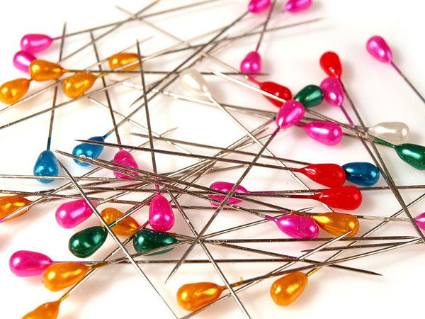 Elegant Pearlescent Head Sewing Pins - 55mm Premium Steel Haberdashery Pins