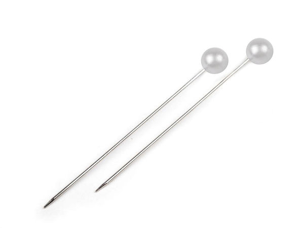 Premium Pearl Headed Steel Pins - 55mm Decorative Floristry and Craft Pins