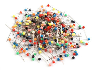 Premium Pearl-Headed Steel Pins (30mm) - Assorted Multi-Color Sewing, Tailoring & Office Pins