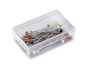 Premium Glass Head Steel Sewing Pins (30mm) – Assorted Colors for Dressmaking, Crafting, and Office Use