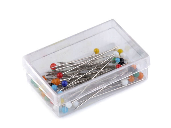 Premium Glass Head Steel Sewing Pins (30mm) – Assorted Colors for Dressmaking, Crafting, and Office Use