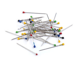 Premium Pearl Headed Steel Pins - 27mm Multi-Color Craft, Sewing, and Floristry Pins in Storage Case