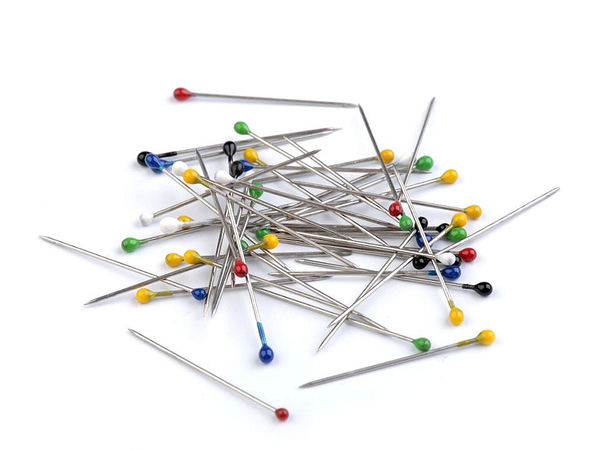 Premium Pearl Headed Steel Pins - 27mm Multi-Color Craft, Sewing, and Floristry Pins in Storage Case