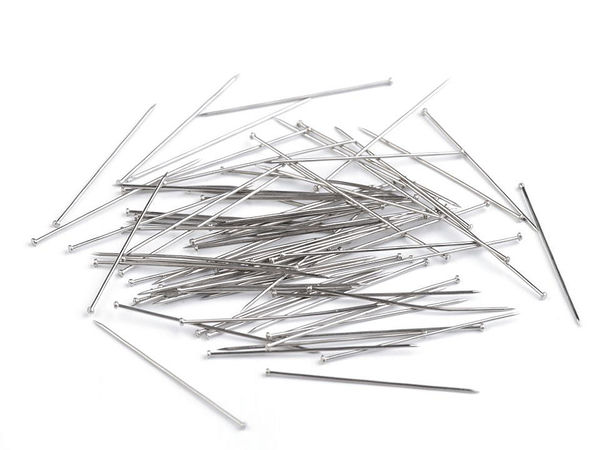 Premium Steel Dressmakers Pins (34mm) - Professional Haberdashery and Patchwork Pins, Nickel Finish