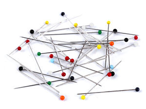 Premium Steel Glass Head Pins for Patchwork, Quilting & Floristry - 38mm Assorted Colors Sewing Pins with Storage Box