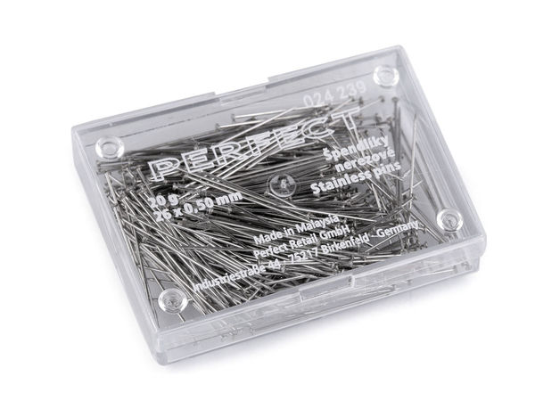 Premium 26mm Stainless Steel Dressmaker Pins - High-Strength All-Metal Tailoring & Crafting Pins