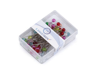 Premium Decorative Steel Pins with Transparent Heads, 40mm