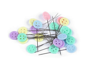 Premium Button-Head Decorative Steel Pins, 45mm - Assorted Mixed Colors