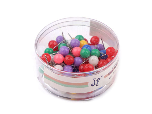 Premium Stainless Steel Pins with Colored Plastic Heads (17mm) - Multipurpose Craft & Floral Pins
