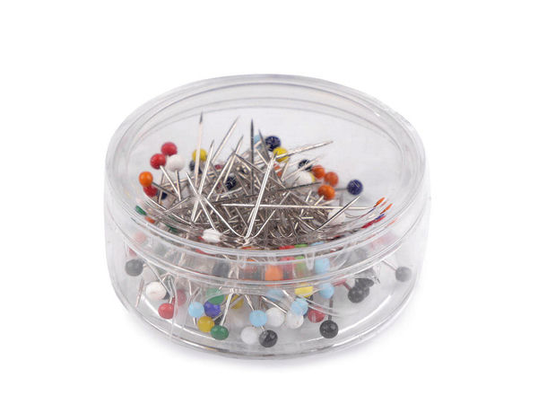 Professional Steel Glass Head Sewing & Floral Pins - 32mm, Nickel Finish