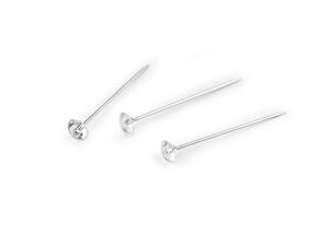 Premium 38mm Stainless Steel Decorative Pins with Crystal Diamond Head for Floristry, Ikebana, and Crafts