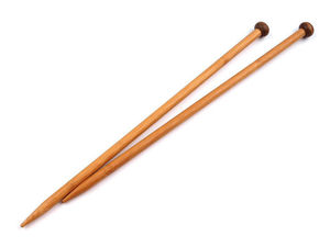 Premium Dark Bamboo Knitting Needles (No. 10) - Ideal for Thicker Yarn