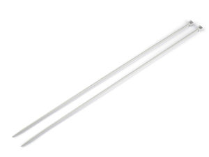 Premium Silver Straight Knitting Needles - Sizes 4 & 4.5