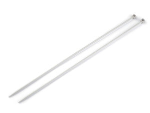 Premium Silver Straight Knitting Needles - Sizes 4 & 4.5