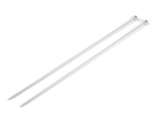 Premium Silver Straight Knitting Needles, Size 5.5 (5.5mm) – Smooth, Lightweight Needles for Sweaters, Scarves, and Accessories