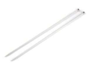 Premium Silver Straight Knitting Needles No. 5.5 – Lightweight Metal Needles for Sweaters, Scarves & Hats