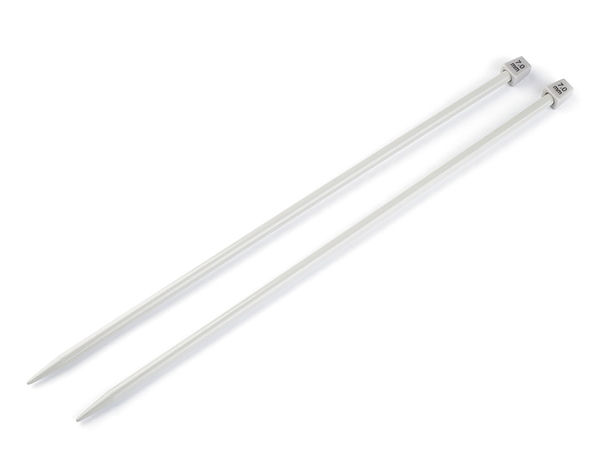 Classic Silver Straight Knitting Needles No. 7 – Premium Single-Point Needles for Thicker Yarn, Sweaters, and Scarves