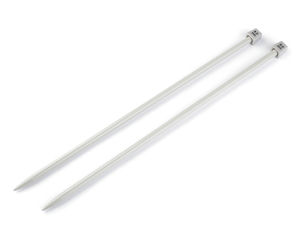 Premium Straight Aluminium Knitting Needles, No. 8 - Lightweight Single-Point Pins for Sweaters, Shawls & Thick Yarn