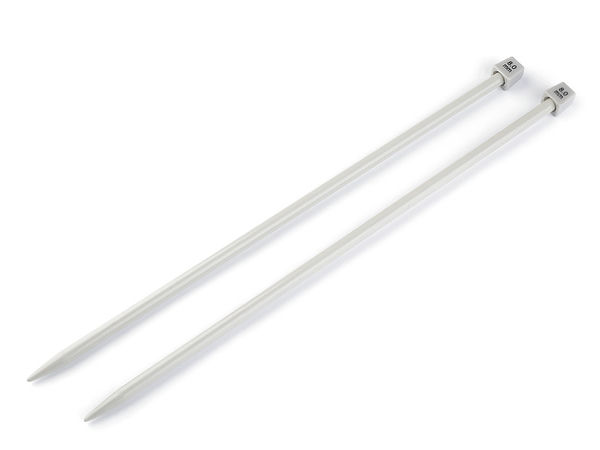 Premium Straight Aluminium Knitting Needles, No. 8 - Lightweight Single-Point Pins for Sweaters, Shawls & Thick Yarn
