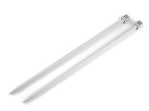 Premium Silver Straight Knitting Needles (No. 10) – Lightweight & Durable Single-Point Needles for Sweaters, Scarves, and Crafting