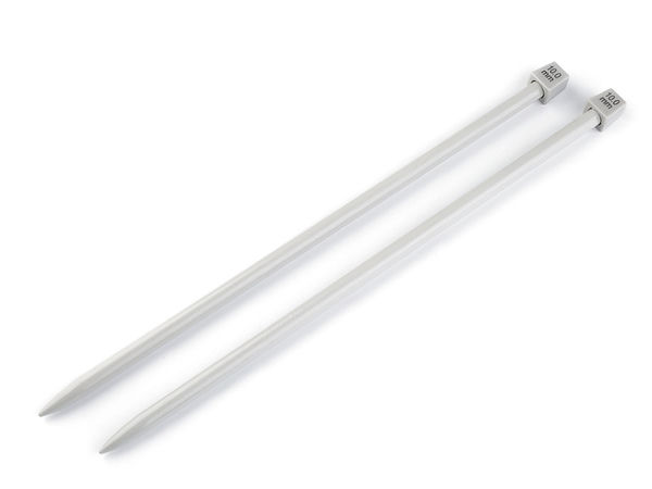 Premium Silver Straight Knitting Needles (No. 10) – Lightweight & Durable Single-Point Needles for Sweaters, Scarves, and Crafting